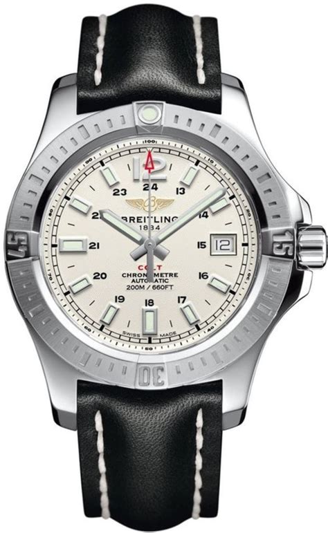 breitling colt 41 silver dial